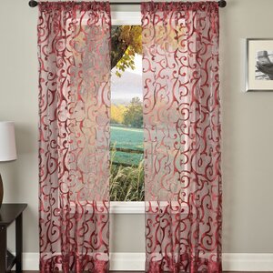 Dollie Nature/Floral Sheer Single Curtain Panel