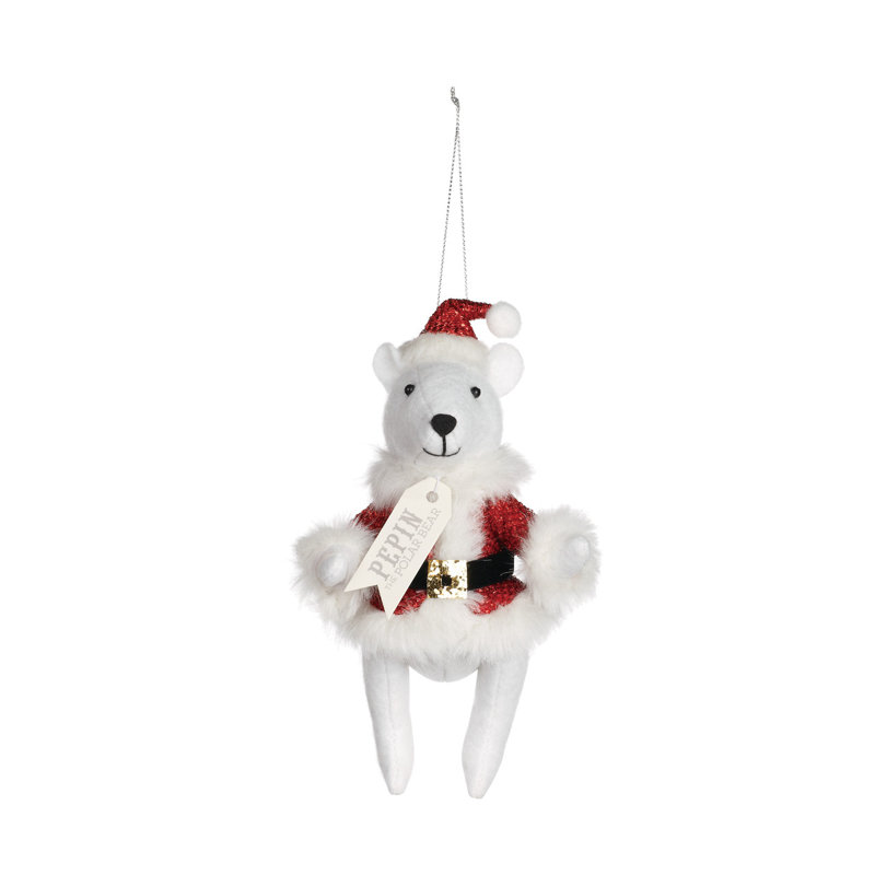 The Holiday Aisle Pepin The Polar Bear Santa Hanging Figurine Ornament Wayfair