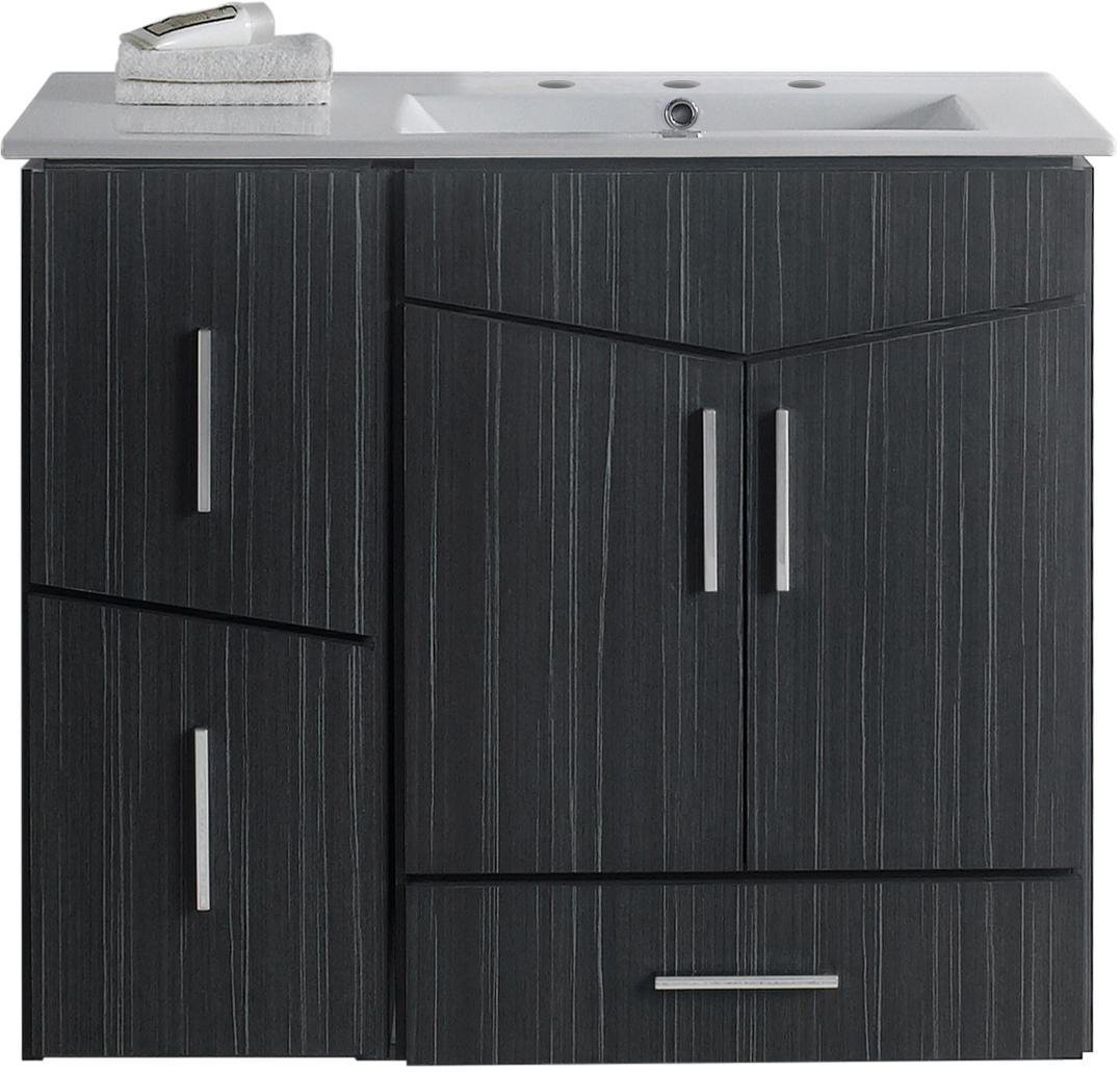 Sotera European Wall Mount 8" Wall-Mounted Single Bathroom Vanity Set Sotera European Wall Mount 8" Wall-Mounted Single Bathroom Vanity Set