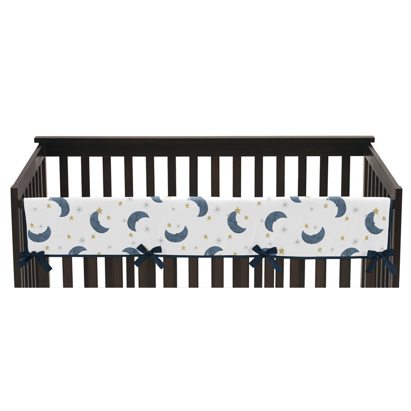 navy blue crib rail cover