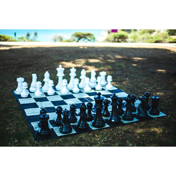 25 inch King Black and White Chess House Premium Giant Chess Set Pieces 