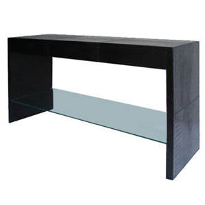 Serge De Troyer Collection Leather Console Table Serge De Troyer Collection Leather Console Table