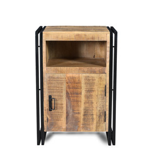 Saskia Mango Wood Nightstand by Millwood Pines