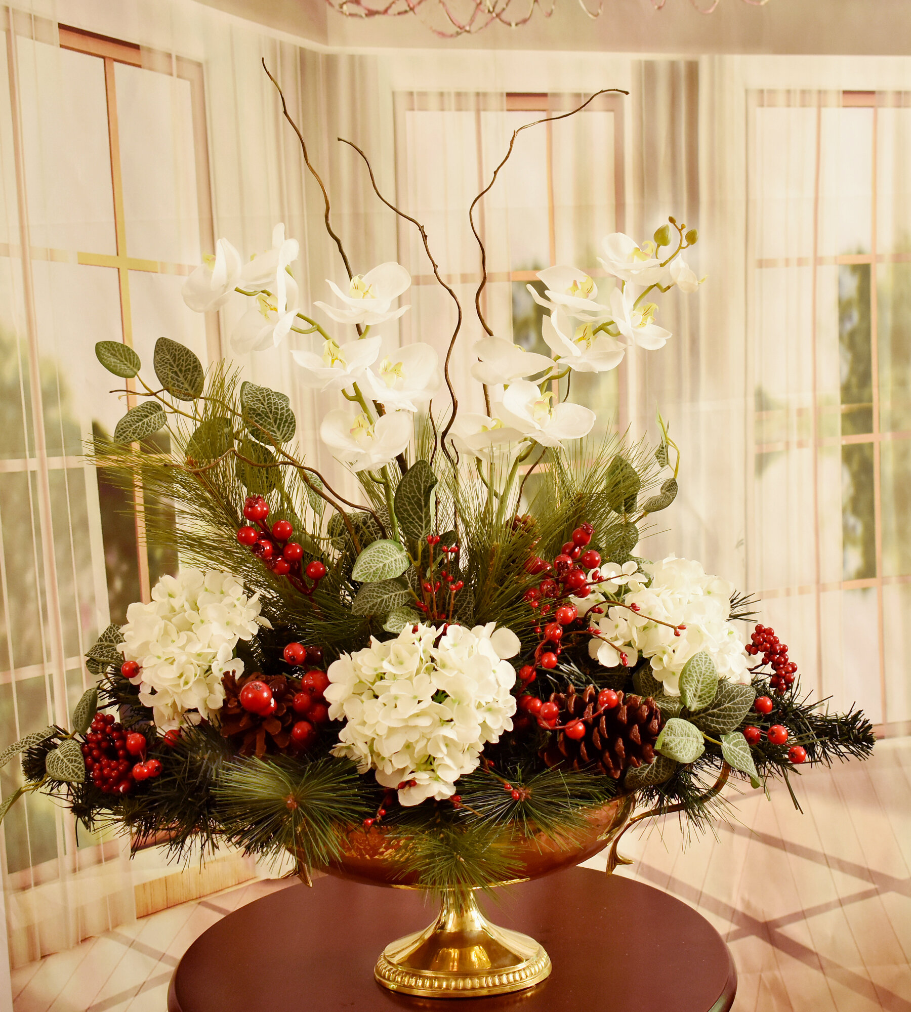 The Holiday Aisle Mixed Centerpieces In Vase Wayfair