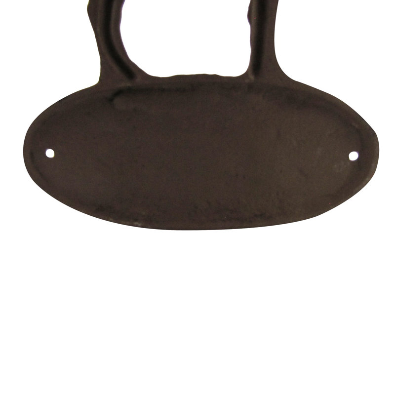 Millwood Pines Vicky Cast Iron Moose Welcome Door Sign Hunting Cabin Wall Decor