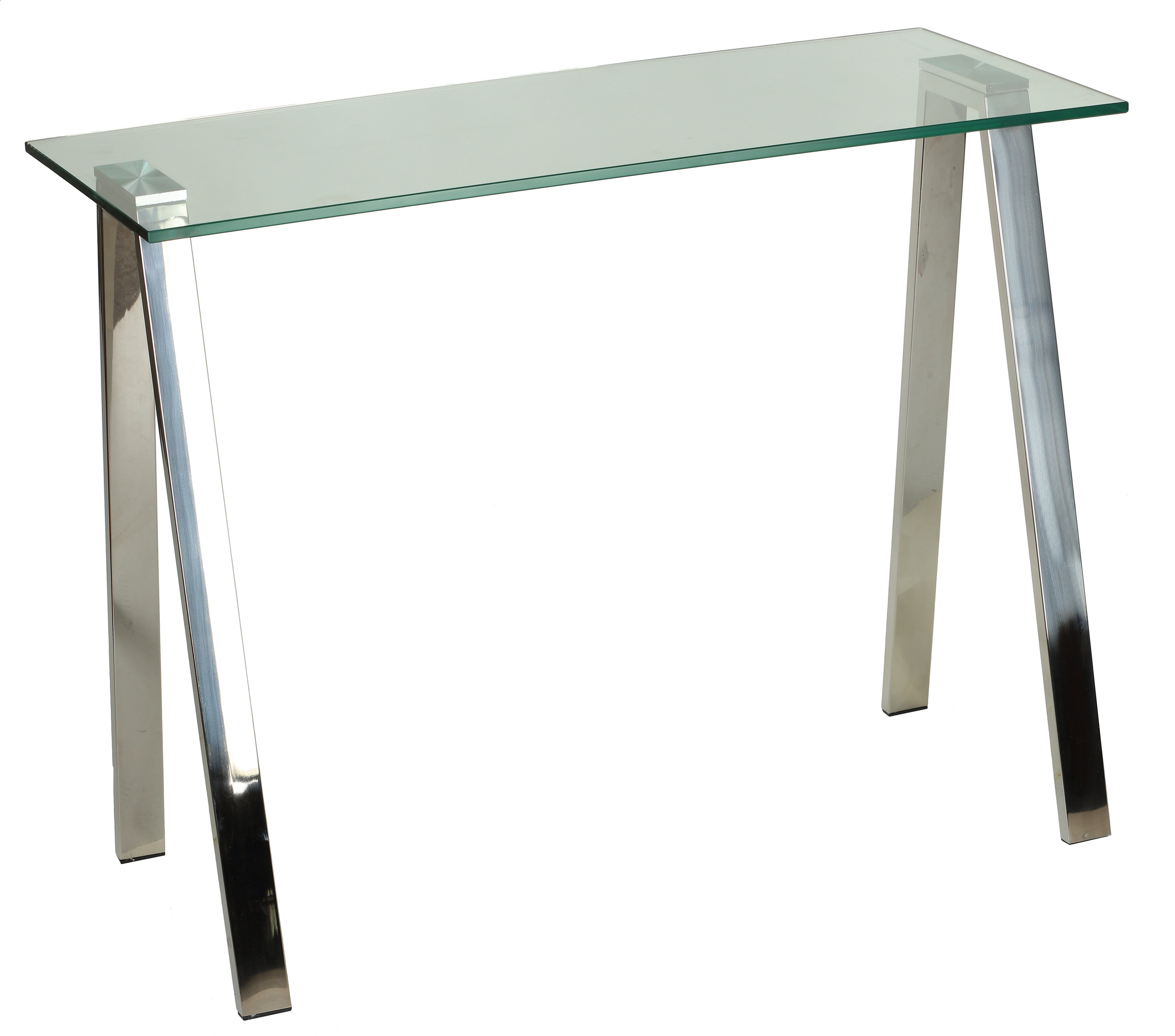 Orren Ellis Sefield Glass Top Desk Reviews Wayfair