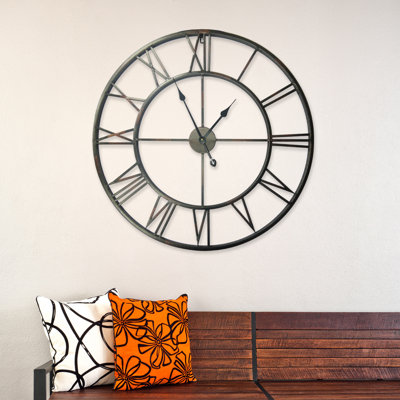 Balliol Oversize Iron Wall Clock - Large 76 cm / 30 in Decorative Metal Timepiece for Home & Office