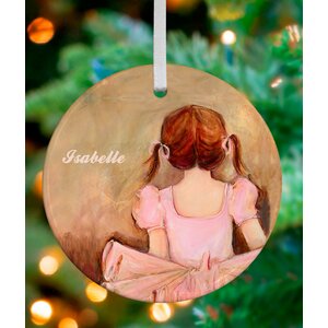 Sweet Ballerina Brunette Personalized Ornament by Kristina Bass Bailey