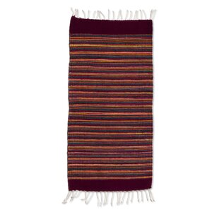 Zapotec Hand Woven Red/Black Area Rug