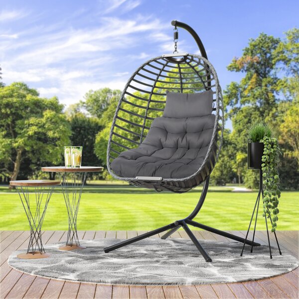 Premium Hanging Chair Swing Chair Patio Egg Chair Porch Large Cushion Pad 