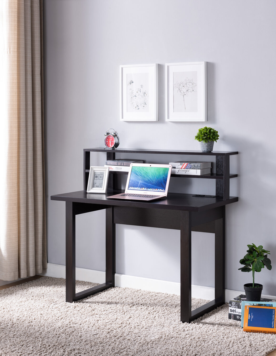 Ebern Designs Upminster Writing Desk With 2 Usb Prts And 2