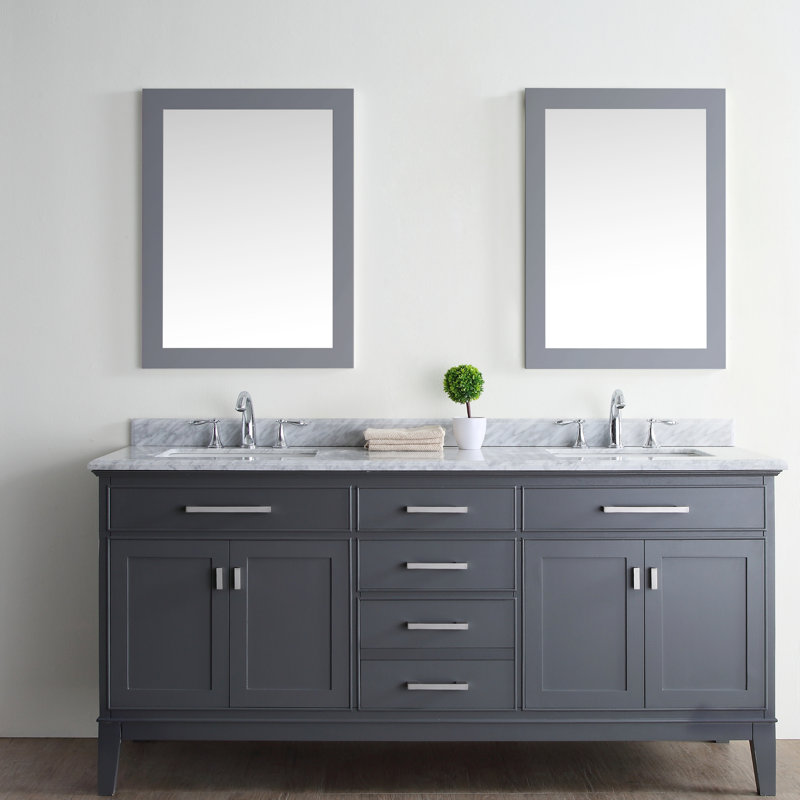 Ari Kitchen Bath Danny 72 Double Bathroom Vanity Set Reviews Danny 72 Double Bathroom Vanity Set
