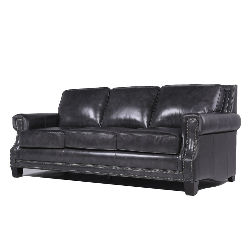 T Austin Design Riley Leather Sofa Reviews Wayfair