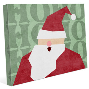 'Santa Claus Chuckle' Graphic Art on Wrapped Canvas