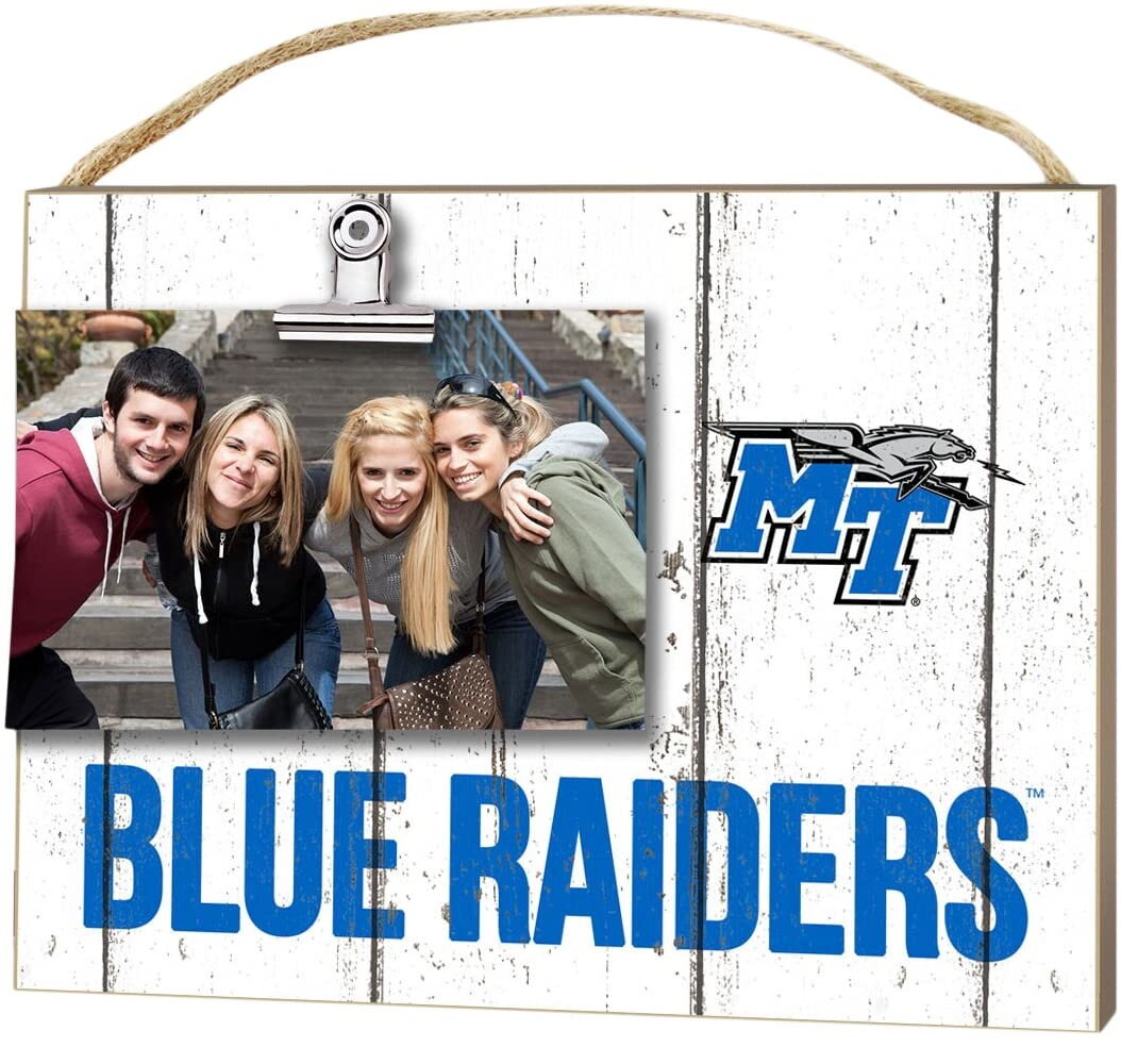 KH Sports Fan 10x8 Middle Tennessee State Blue Raiders Clip It Weathered Baby Logo College Photo Frame 