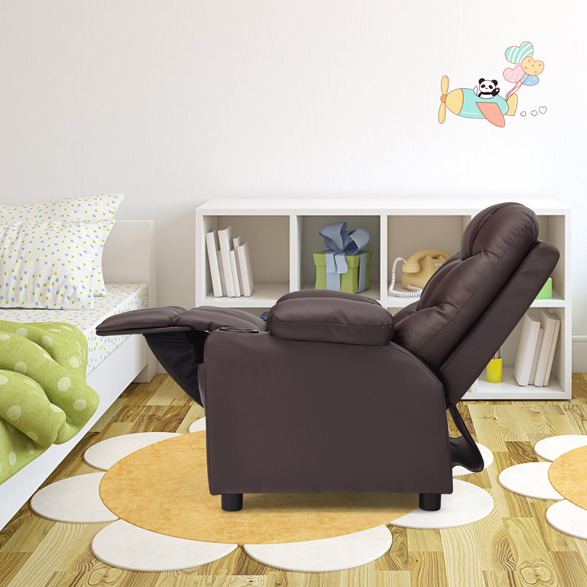 youth recliner with cup holder