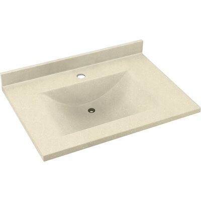 Contour Solid Surface 37 Single Bathroom Vanity Top Swan Top