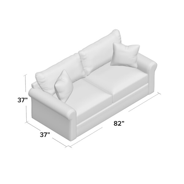 Nashville 82'' Cotton Rolled Arm Sofa with Reversible Cushions