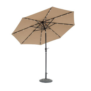 Grecia Solar Lighted 9' Market Umbrella