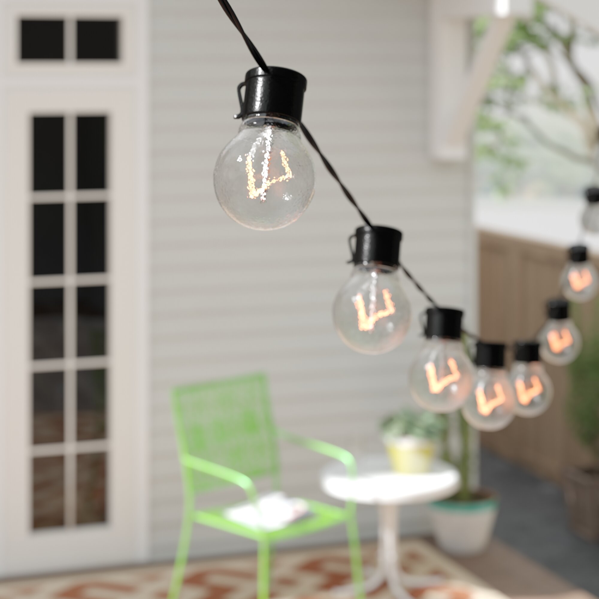 Solar Power 50 LED String Light Bulb Garden Path Yard Decor Lamp Home Outdoor