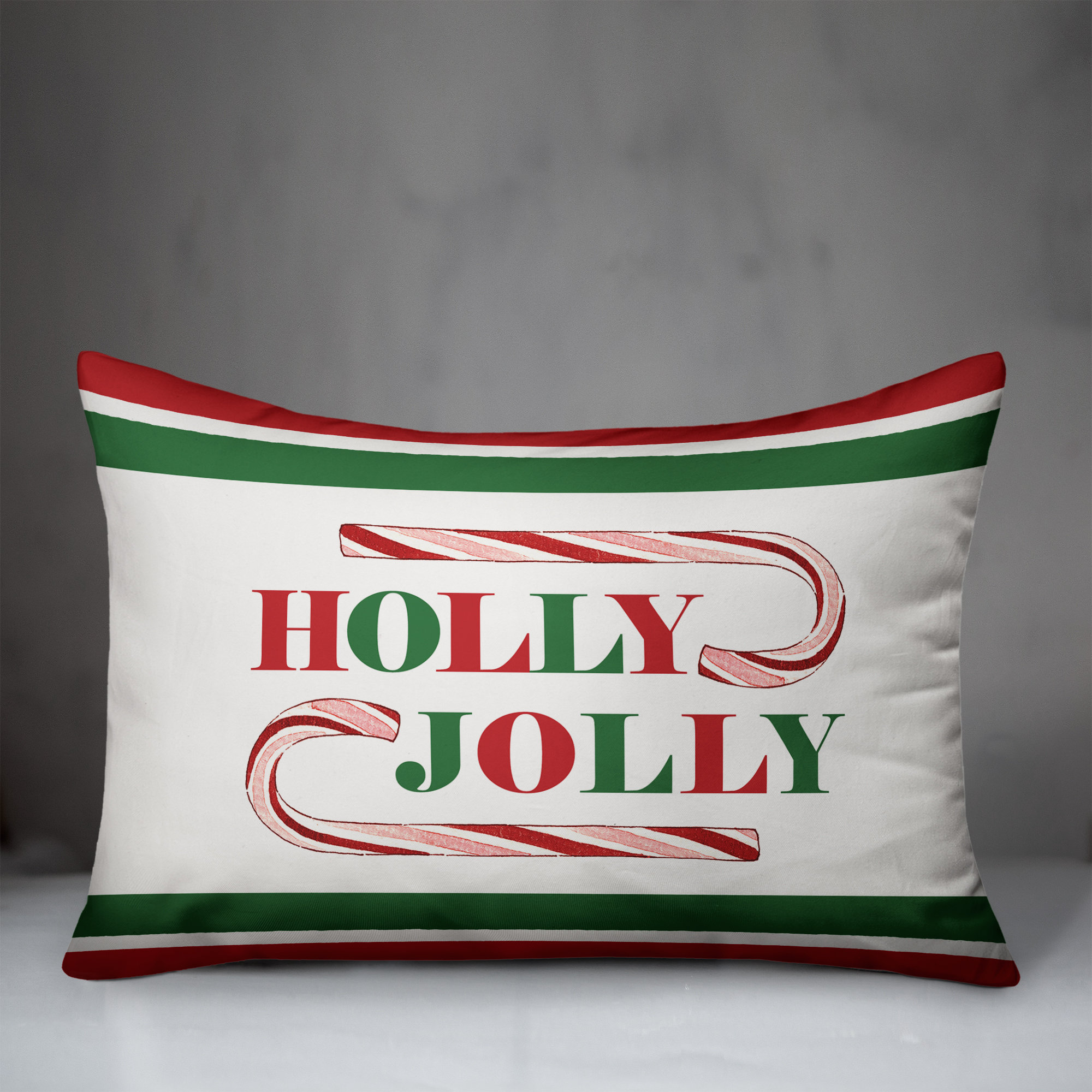 candy cane shaped pillow