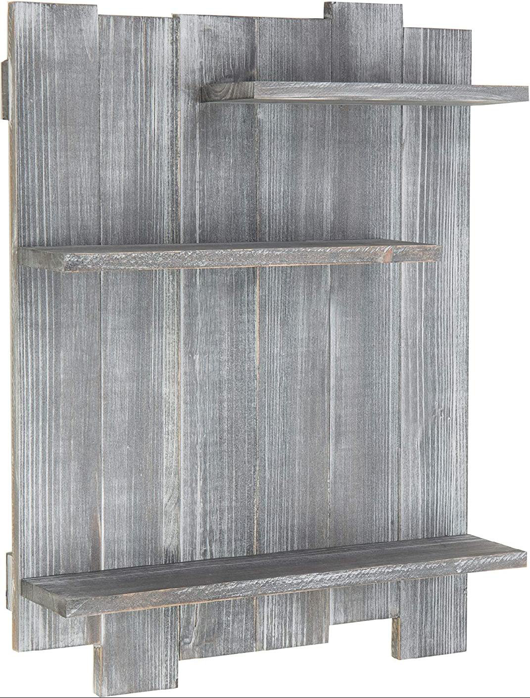 Gracie Oaks Ruzgar Wall-Mounted Washed Wood Pallet-Style Staggered ...