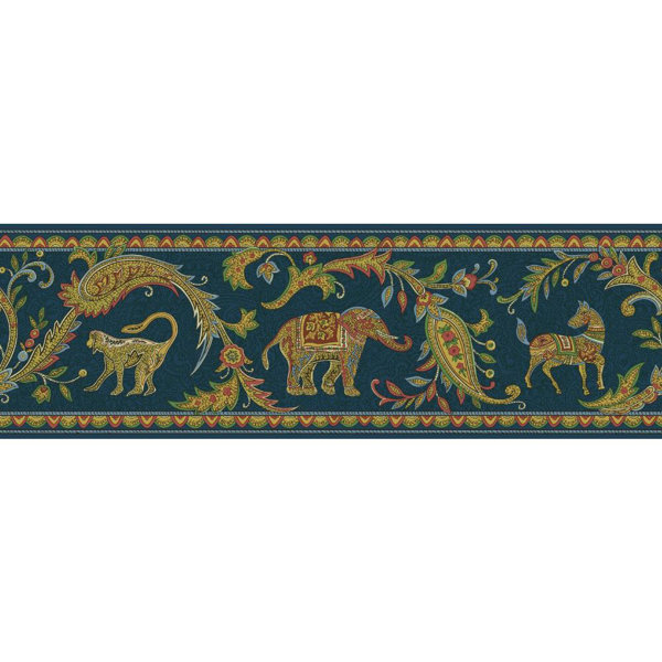 World Menagerie Godwin Animals 15 L X 6 75 W Wallpaper Border