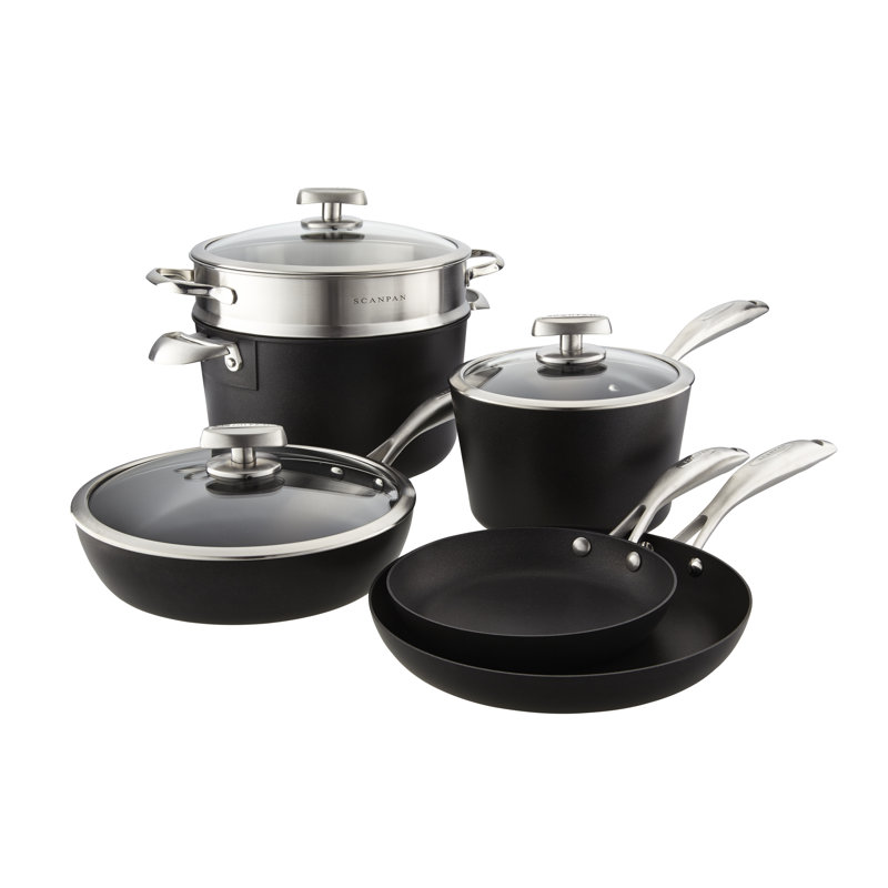 Scanpan Pro Iq 9 Piece Aluminum Non Stick Cookware Set Wayfair