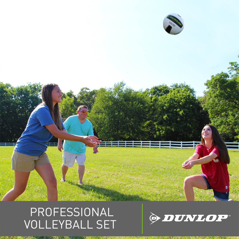 Dunlop Regulation Outdoor Volleyball Set With Steel Poles