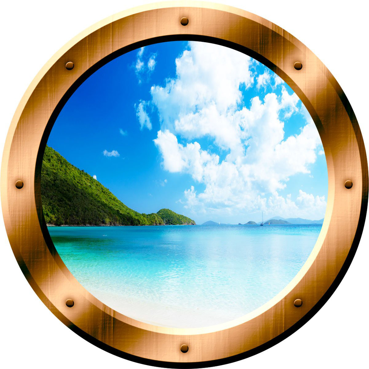 East Urban Home Sea Porthole Ocean View Wall Decal Wayfair