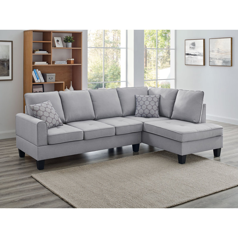 Ebern Designs Aleinah 98 Right Hand Facing Stationary Sofa Chaise Reviews Wayfair