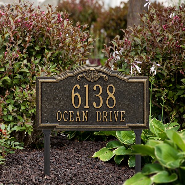 Prestige Arch standard size Address Plaque Lawn House Sign Numbers wall Custom 