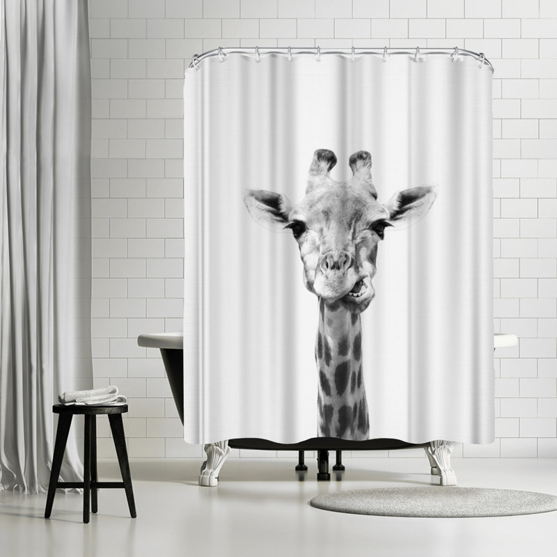 East Urban Home Sisi And Seb Giraffe Single Shower Curtain Wayfair