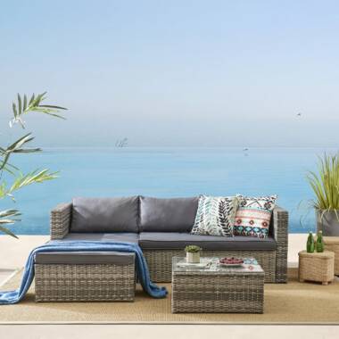 marta 4 seater rattan sofa set