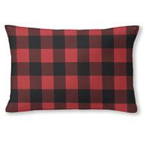 red plaid euro shams