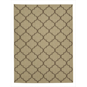 Emma Trellis Power Loom Beige Indoor/Outdoor Area Rug