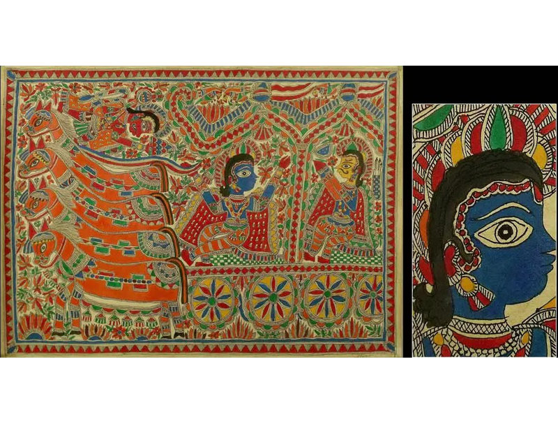 Bloomsbury Market Krishna And Arjun Graphic Art Print On Paper