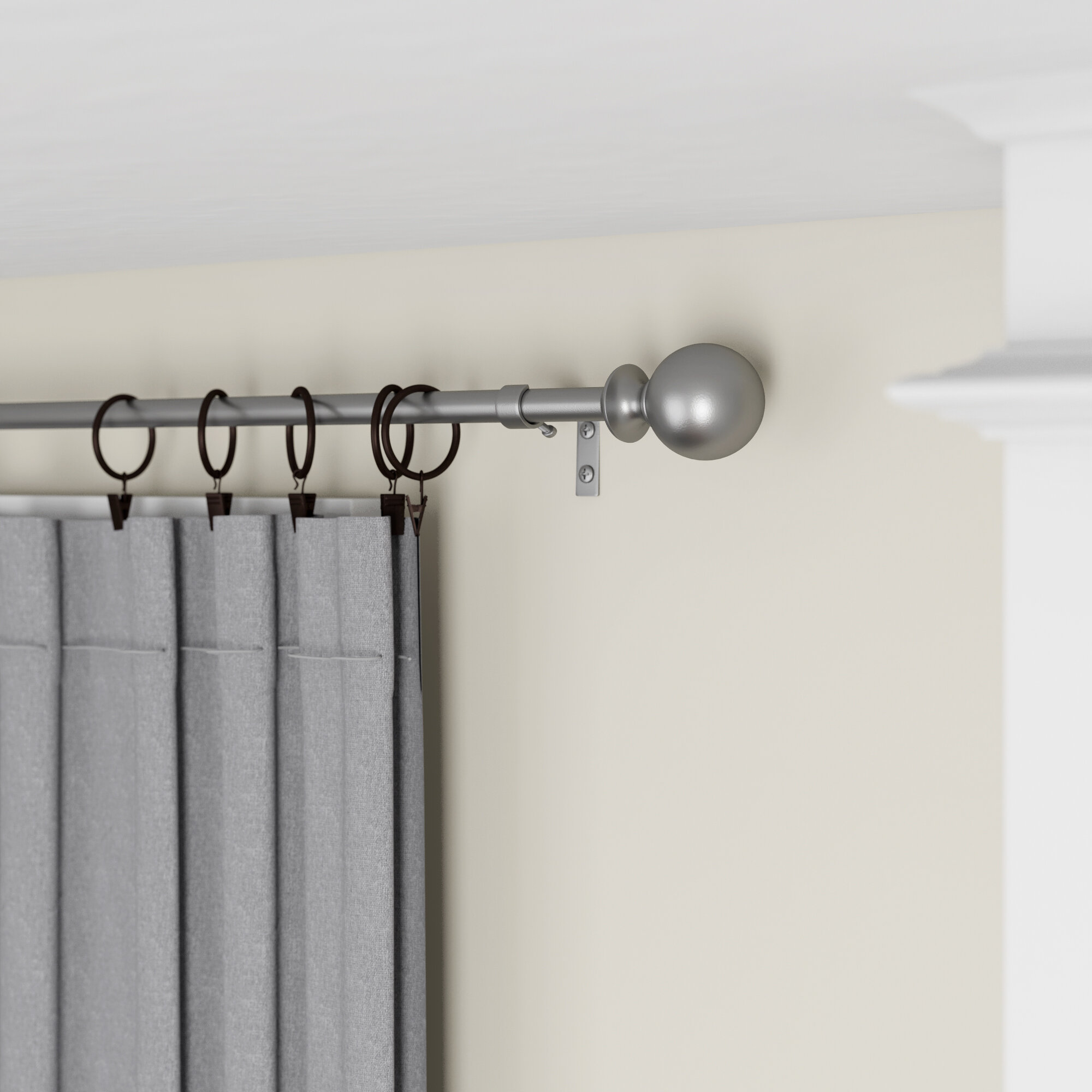 Three Posts Lockerbie Single Curtain Rod Reviews Wayfair