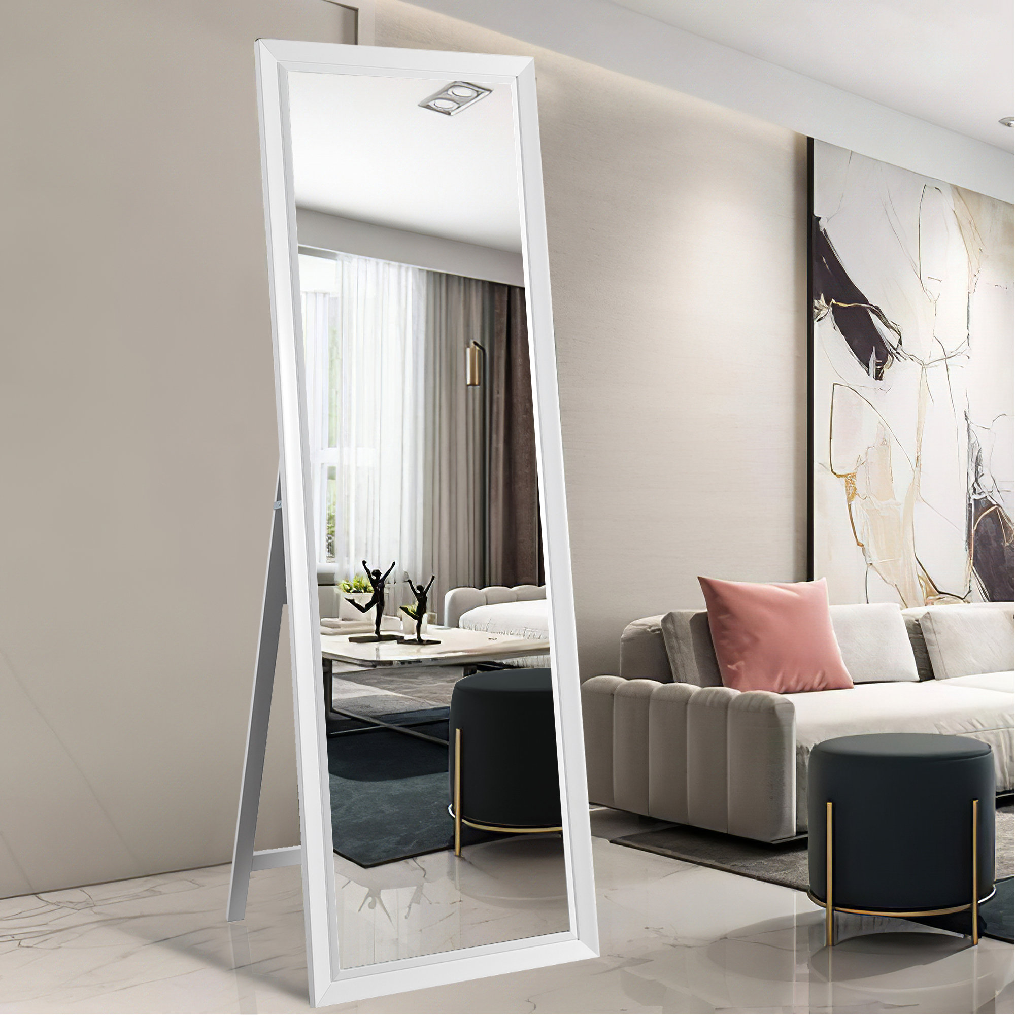 Latitude Run® Wilmann Rectangle Floor Mirror | Wayfair