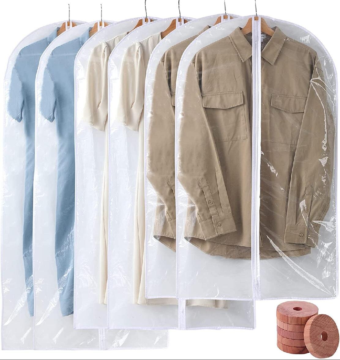 Dustproof Clothes Suit Hanging Garment Coat Cover Protector Wardrobe Storage Bag 