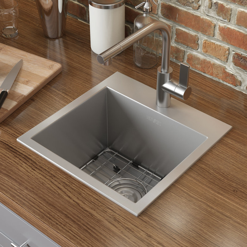 Ruvati Tirana 15 L X 15 W Drop In Bar Sink Reviews Wayfair