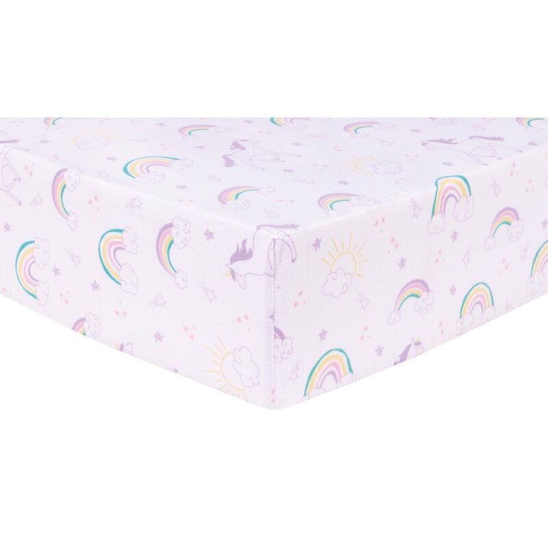 unicorn fitted crib sheet