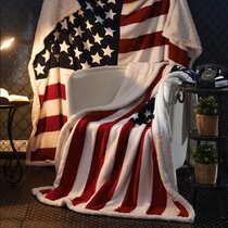 Futuregrace Independence Day Retro American Flag Statue of Liberty Pattern Fleece Throw Blankets for Couch Sofa Bed Home Decor,Durable Fuzzy Plush Blanket Cozy for All Seasons,49x79in 