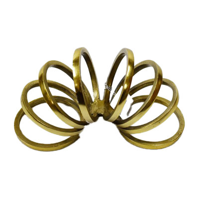 Modern Metal Slinky Ring Decorative Sculpture - 11" x 5" x 6"
