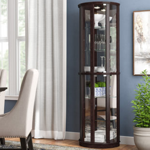 Go to store & view more images Red Barrel Studio Chesapeake Narrow Lighted Curio Cabinet