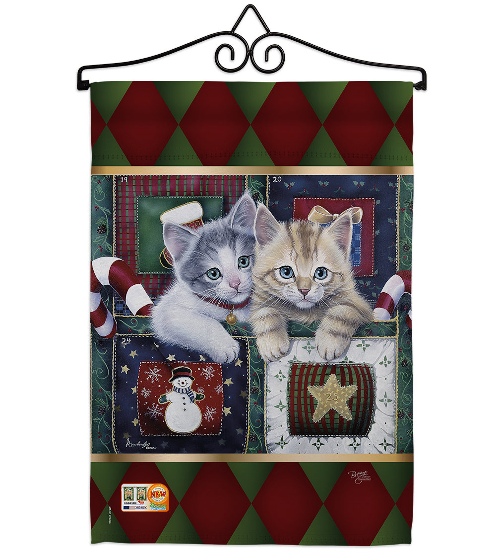 Breeze Decor Christmas Calendar Kittens Impressions Decorative 2 Sided Polyester 19 X 13 In Flag Set Wayfair