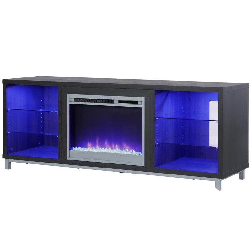 Wade Logan Hetton Tv Stand For Tvs Up To 70 Inches With Fireplace
