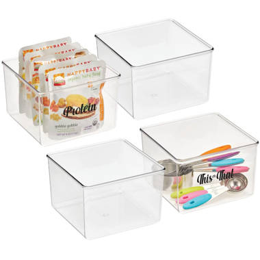 BOMBCY Deep Plastic Kitchen Storage Organizer Container Bin ...