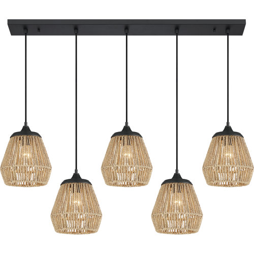 5 Light Shaded Wagon Wheel Chandelier Joss Main