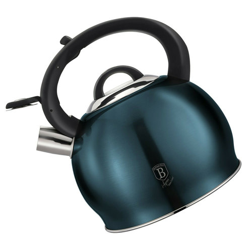3L Stainless Steel Whistling Stovetop Kettle Berlinger Haus Colour: Blue